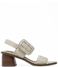Gentle Souls Madylyn Woven Leather Block Heel Sandals