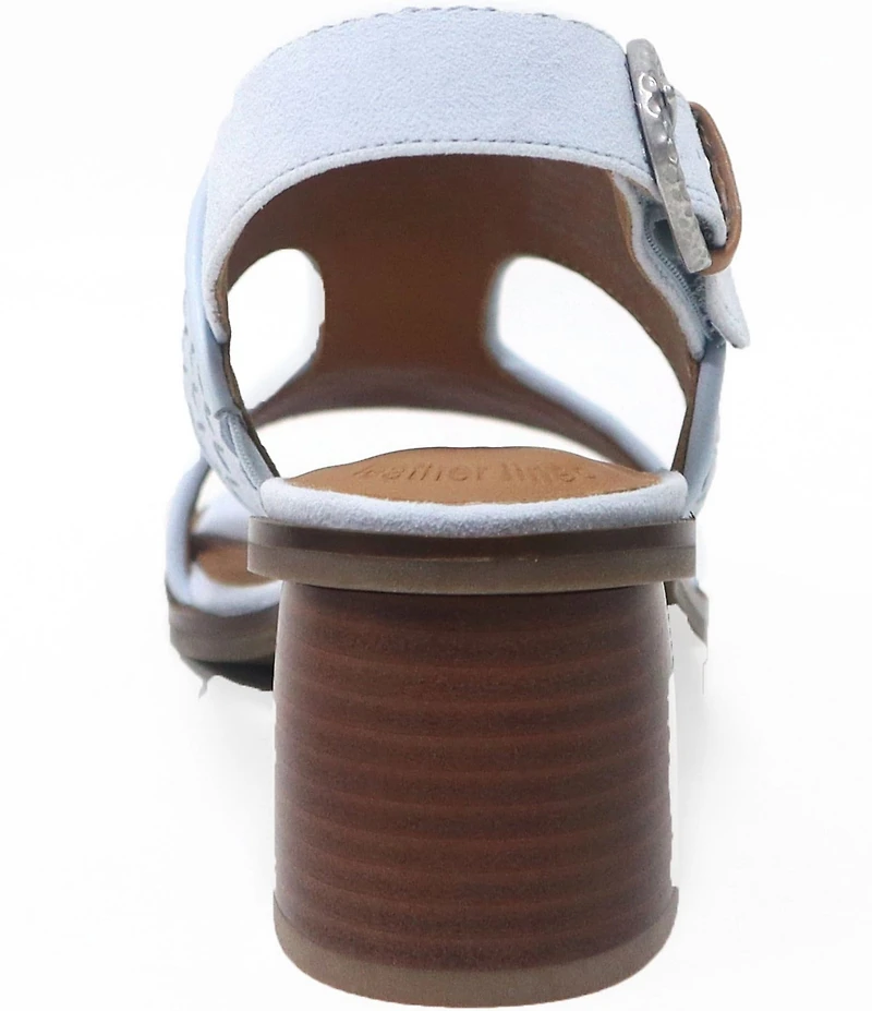 Gentle Souls Manda Woven Leather Block Heel Sandals