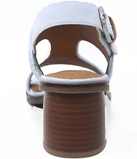 Gentle Souls Manda Woven Leather Block Heel Sandals