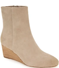 Gentle Souls Nash Suede Stack Wedge Booties