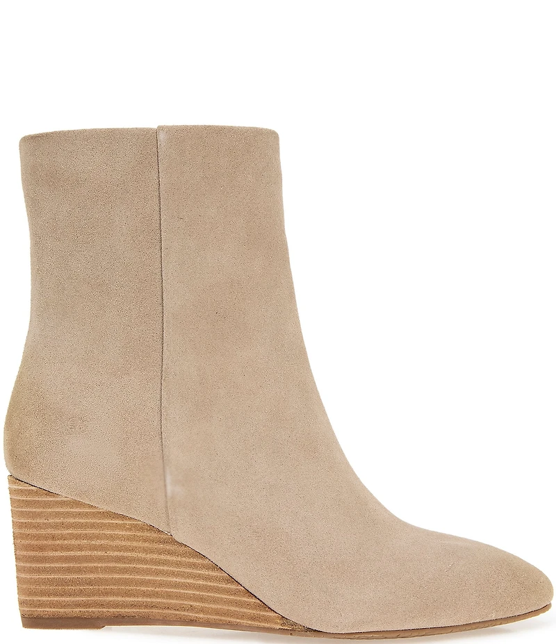 Gentle Souls Nash Suede Stack Wedge Booties