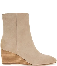 Gentle Souls Nash Suede Stack Wedge Booties