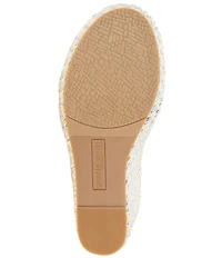 Gentle Souls Nola Metallic Fabric Espadrille Wedge Platform Sandals