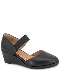 Gentle Souls Oriana Leather Mary Jane Wedge Pumps