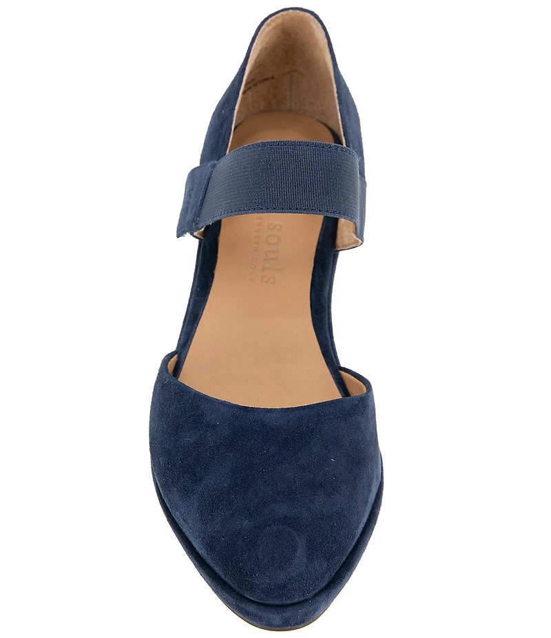 Gentle Souls Oriana Suede Mary Jane Wedge Pumps