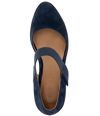 Gentle Souls Oriana Suede Mary Jane Wedge Pumps