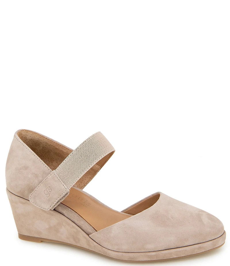 Gentle Souls Oriana Suede Mary Jane Wedge Pumps