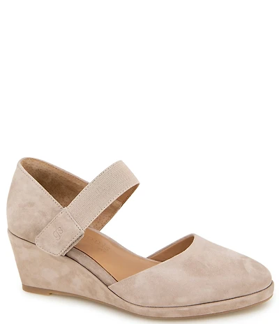 Gentle Souls Oriana Suede Mary Jane Wedge Pumps