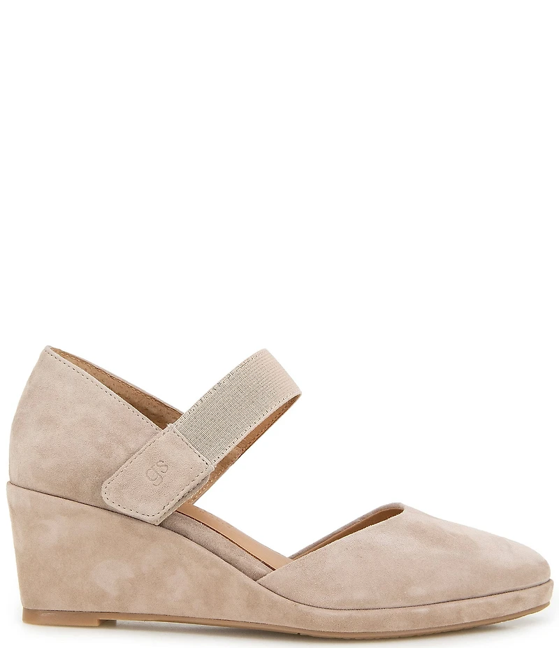 Gentle Souls Oriana Suede Mary Jane Wedge Pumps