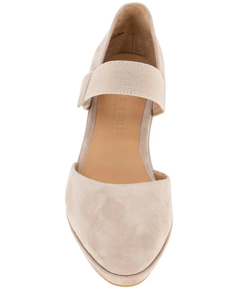 Gentle Souls Oriana Suede Mary Jane Wedge Pumps