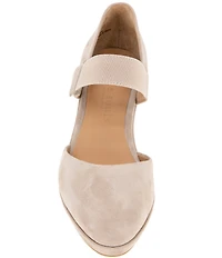 Gentle Souls Oriana Suede Mary Jane Wedge Pumps