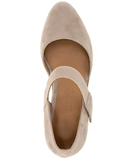 Gentle Souls Oriana Suede Mary Jane Wedge Pumps