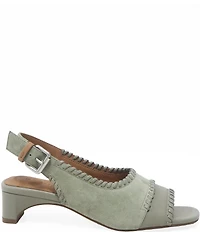 Gentle Souls Samarra Suede Whipstitched Slingback Sandals
