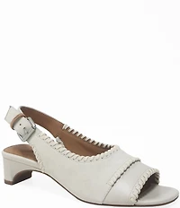 Gentle Souls Samarra Suede Whipstitched Slingback Sandals