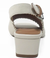 Gentle Souls Samarra Suede Whipstitched Slingback Sandals