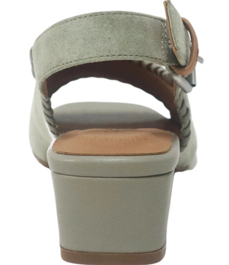 Gentle Souls Samarra Suede Whipstitched Slingback Sandals