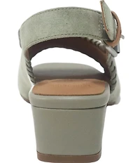 Gentle Souls Samarra Suede Whipstitched Slingback Sandals
