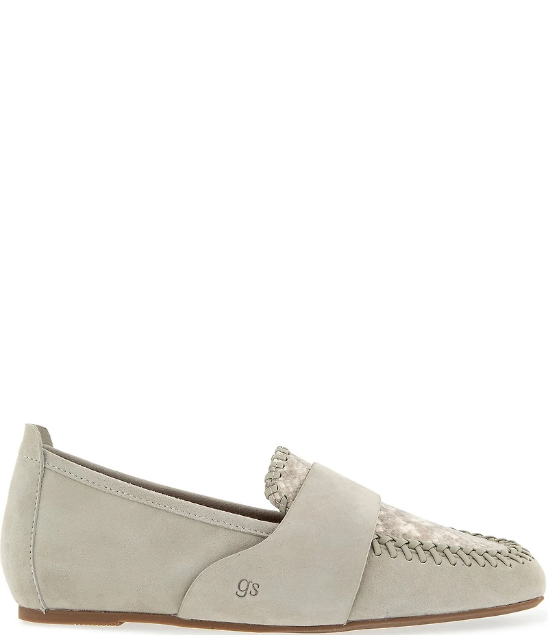 Gentle Souls Sandra Snake Print Whipstitched Loafers