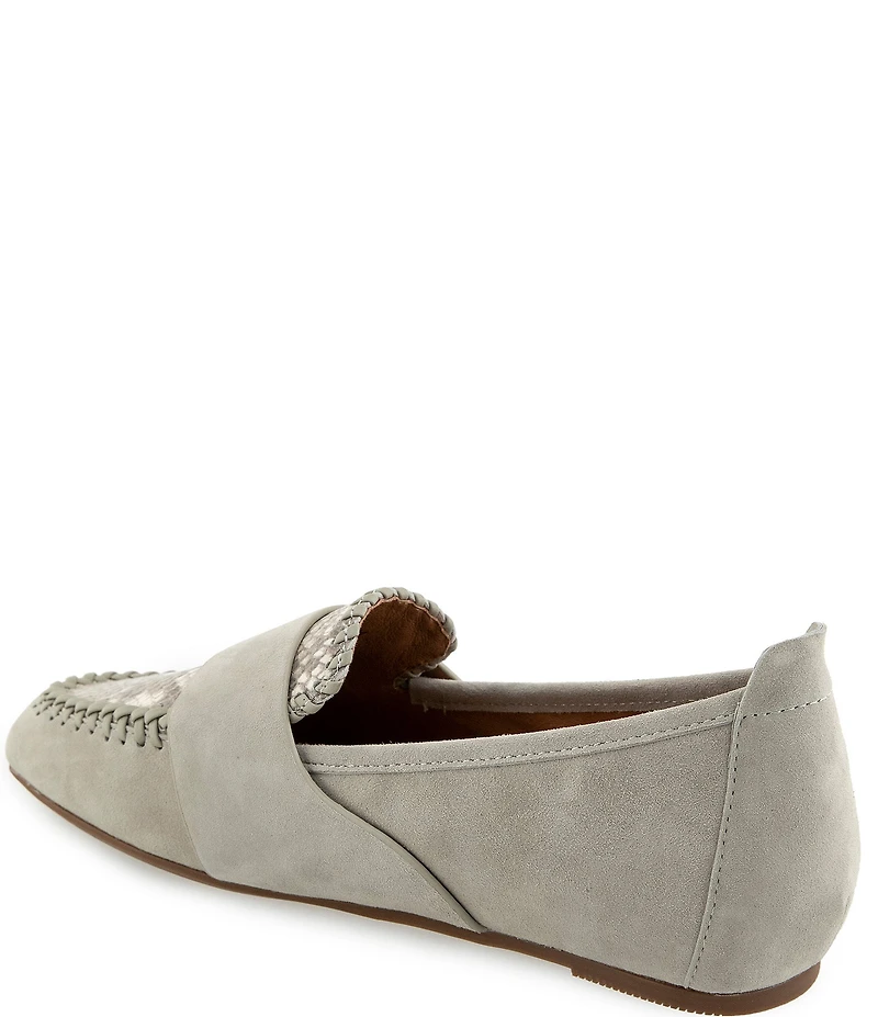Gentle Souls Sandra Snake Print Whipstitched Loafers