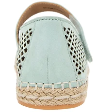 Gentle Souls Sienna Perforated Nubuck Suede Mary Jane Espadrille Flats
