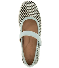 Gentle Souls Sienna Perforated Nubuck Suede Mary Jane Espadrille Flats