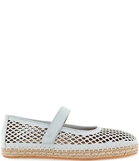 Gentle Souls Sienna Perforated Nubuck Suede Mary Jane Espadrille Flats