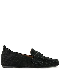 Gentle Souls Sophie Crocodile Embossed Suede Loafers