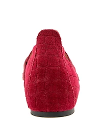 Gentle Souls Sophie Crocodile Embossed Suede Loafers
