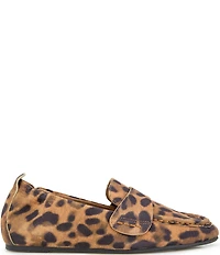 Gentle Souls Sophie Leopard Print Suede Loafers