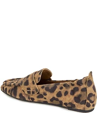 Gentle Souls Sophie Leopard Print Suede Loafers