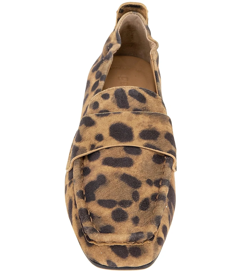 Gentle Souls Sophie Leopard Print Suede Loafers