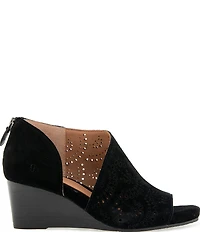 Gentle Souls Talerie Perforated Suede Shootie Sandals