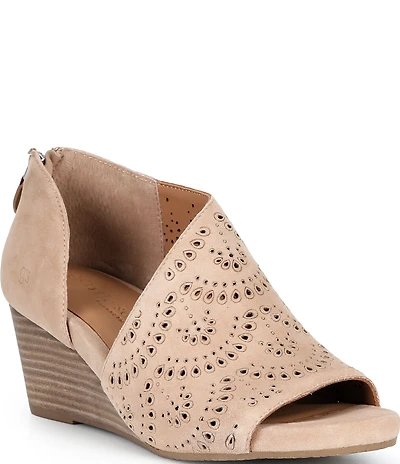 Gentle Souls Talerie Perforated Suede Shootie Sandals