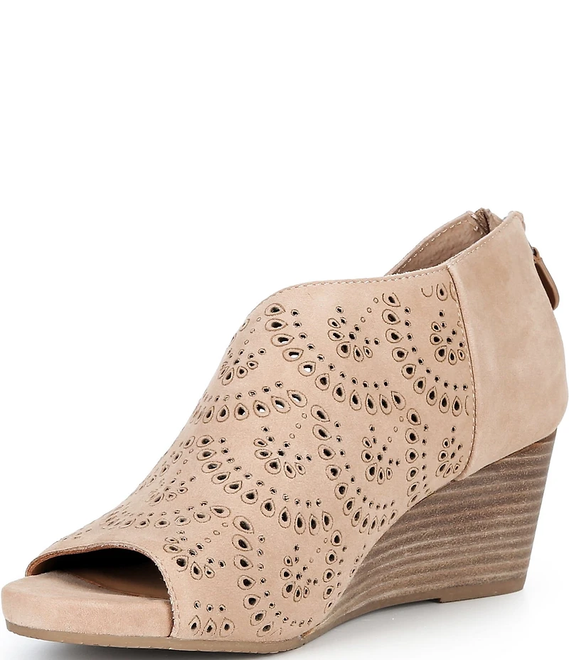 Gentle Souls Talerie Perforated Suede Shootie Sandals