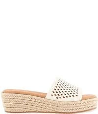 Gentle Souls Vandy Perforated Leather Espadrille Slide Sandals