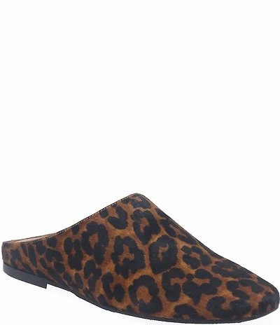Gentle Souls Wanda Leopard Print Hair Calf Mules