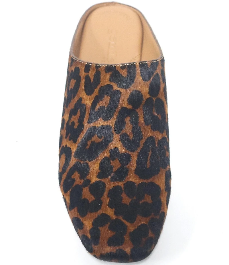 Gentle Souls Wanda Leopard Print Hair Calf Mules