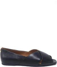 Gentle Souls Whoebe Leather Peep Toe Flats