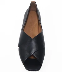 Gentle Souls Whoebe Leather Peep Toe Flats
