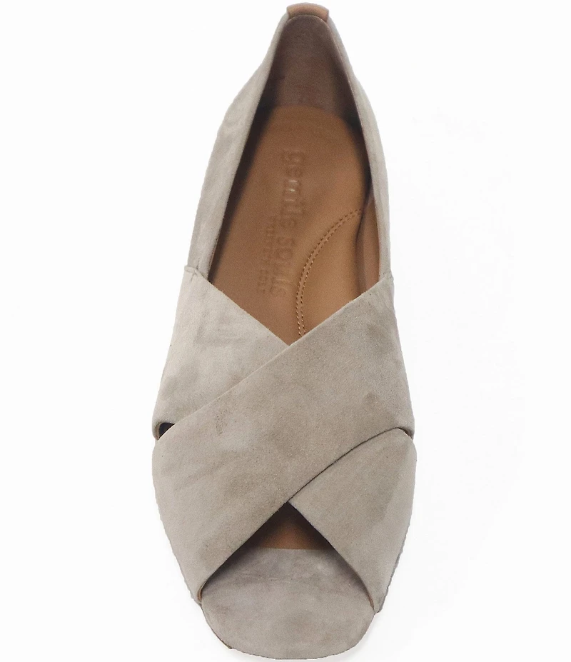 Gentle Souls Whoebe Suede Peep Toe Flats
