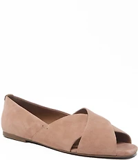 Gentle Souls Whoebe Suede Peep Toe Flats