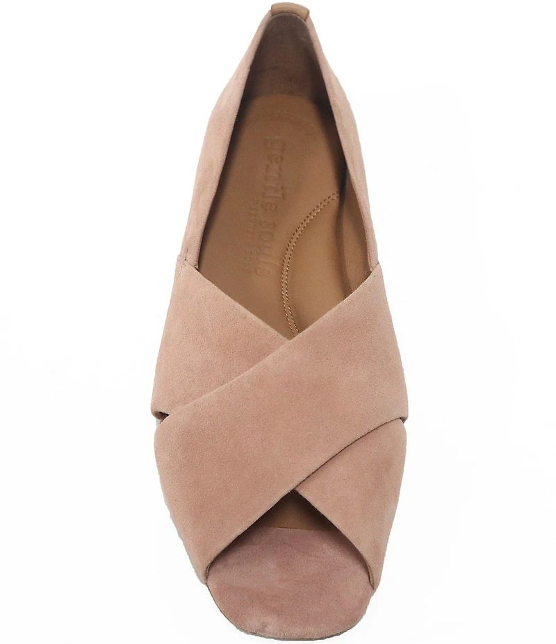 Gentle Souls Whoebe Suede Peep Toe Flats