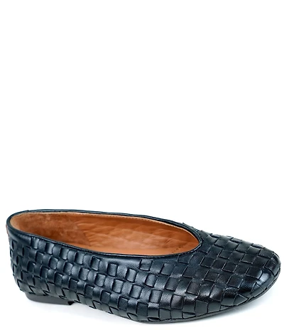 Gentle Souls Willow Woven Leather Ballet Flats