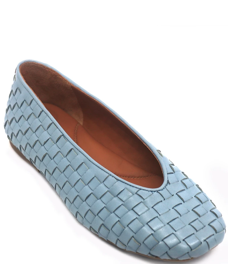 Gentle Souls Willow Woven Leather Ballet Flats