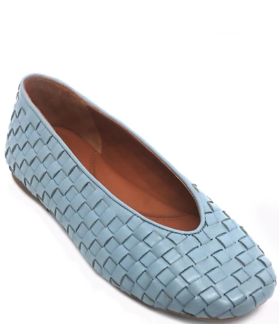 Gentle Souls Willow Woven Leather Ballet Flats