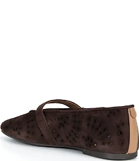 Gentle Souls Wini Laser Cut Out Suede Mary Jane Flats
