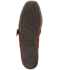 Gentle Souls Wini Laser Cut Out Suede Mary Jane Flats