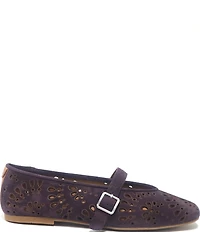 Gentle Souls Wini Laser Cut Out Suede Mary Jane Flats