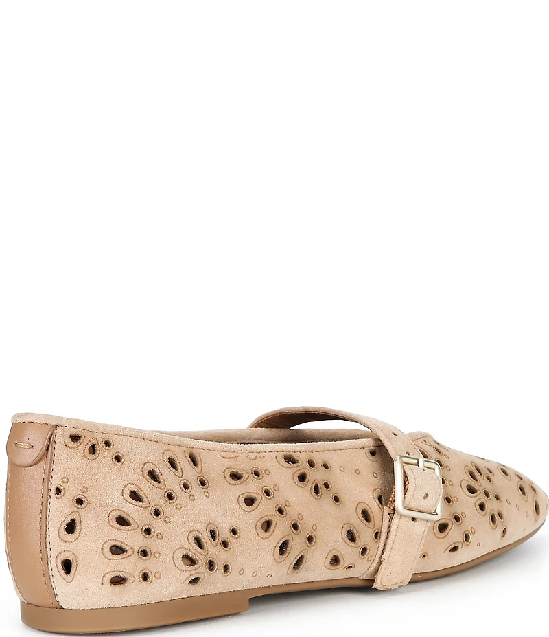 Gentle Souls Wini Laser Cut Out Suede Mary Jane Flats