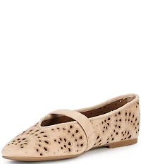 Gentle Souls Wini Laser Cut Out Suede Mary Jane Flats